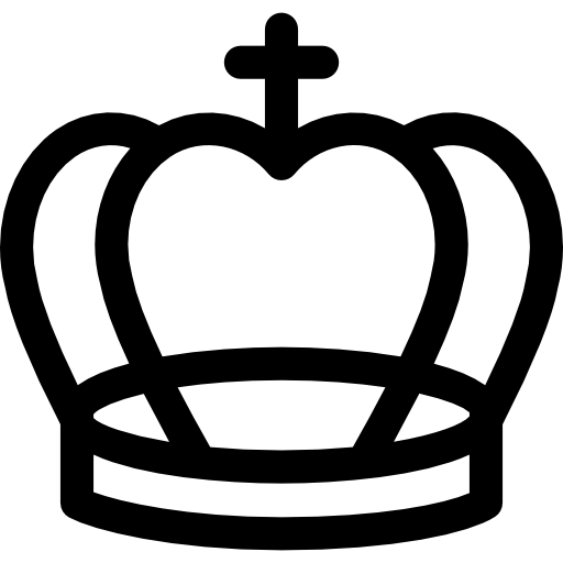 Royal Cross Crown Outline Icons Free Download