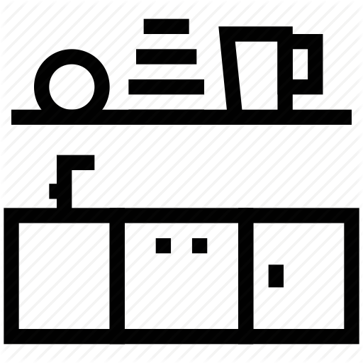 Cooking, Kitchen, Kitchen Drawers, Kitchen Sink, Kitchen Unit Icon