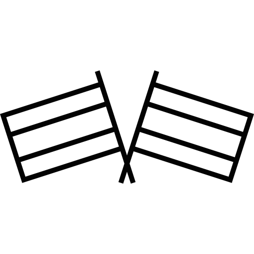 Maps And Flags, Crossed, United Icon