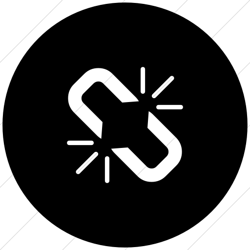 Flat Circle White On Black Bootstrap Font Awesome