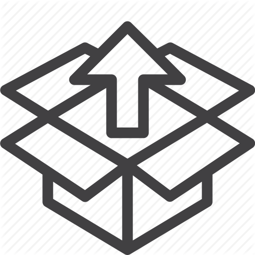 Box, Unboxing, Unpack, Up Arrow Icon