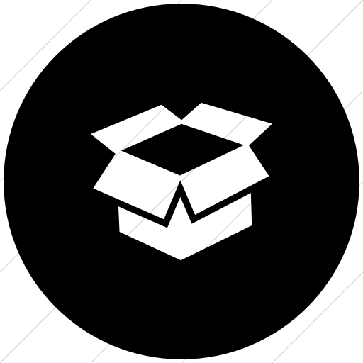Flat Circle White On Black Raphael Package Icon