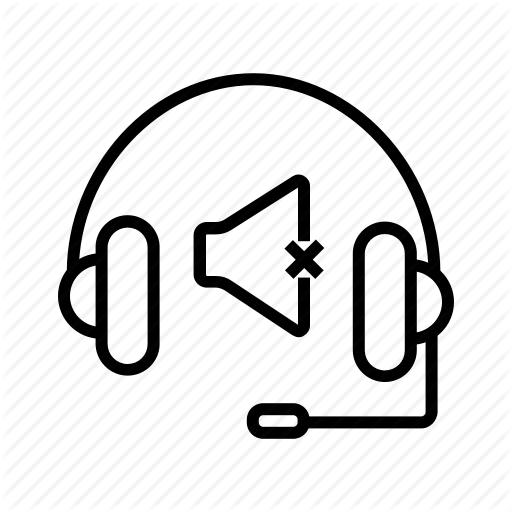 Headset Off, Microphone, Mute, Unplug Headset, Volume Off Icon