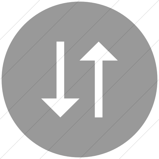 Flat Circle White On Light Gray Classic Arrows Two