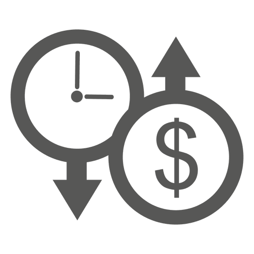 Down Clock Up Dollar Icon