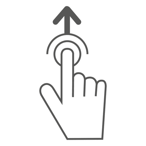 Swipe Up Gesture Icon