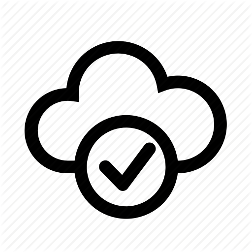 Checked, Cloud, Computer, Ok, Up To Date Icon