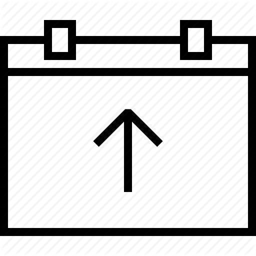 Arrow, Calendar, Date, Up, Upload Icon