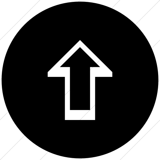 Flat Circle White On Black Classic Arrows Cutout Upload