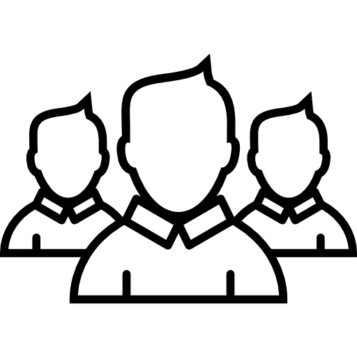 Boys Group Close Ups Outlines Icons Free Download