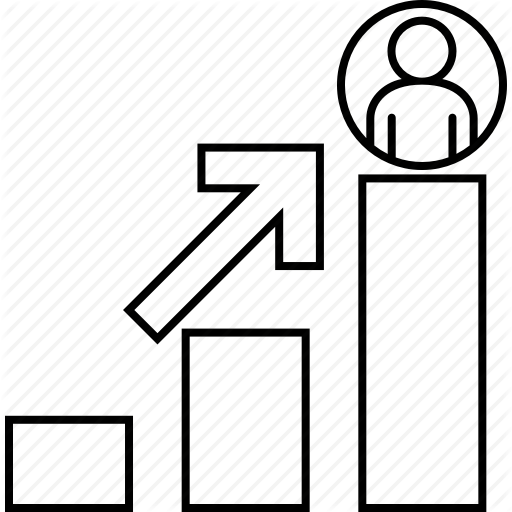 Career, Graph, Man, Statistics, Up, Work Icon