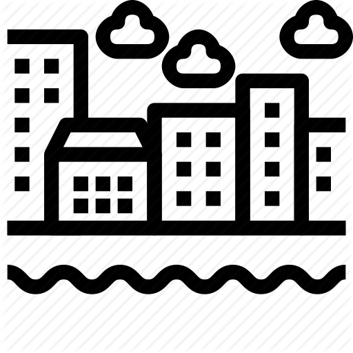 Bridge, Building, City, River, Urban Icon