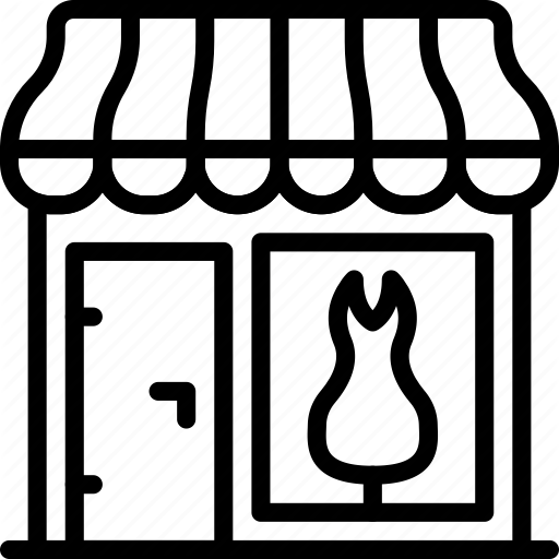 City, Dress, House, Shop, Street, Urban Icon