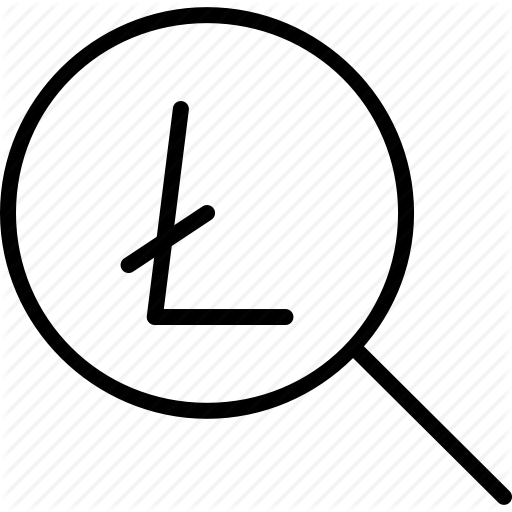 Find, Funds, Identify, Litecoin, Locate, Search, Usage Icon