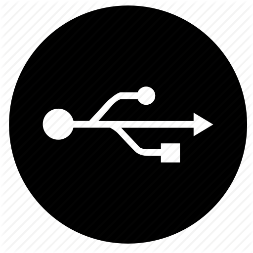 Data, Port, Round, Sign, Usb Icon