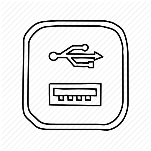 Devices, Handdrawn, Mobile, Screens, Usb, Usb Connection, Usb Port