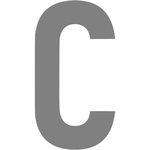 Gray Letter C Icon
