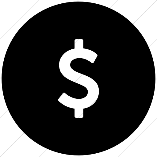 Flat Circle White On Black Bootstrap Font Awesome