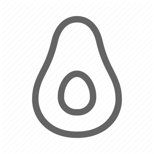 Avocado, Food, Fruit, Organic Icon