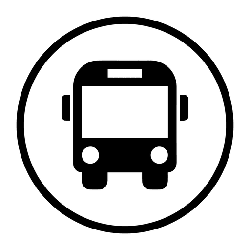Travel Bus Round Icon