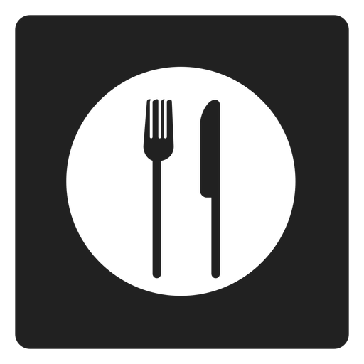 Eating Utensils Square Icon