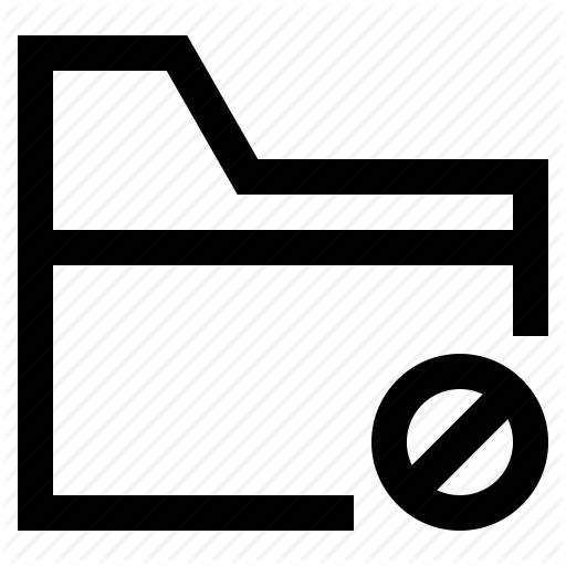 Deny, Folder, Permission, Ui, Ux Icon