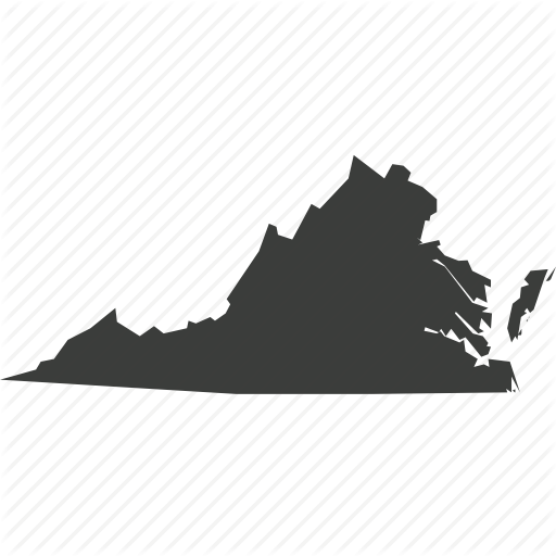 America, Location, Map, State, Usa, Virginia Icon