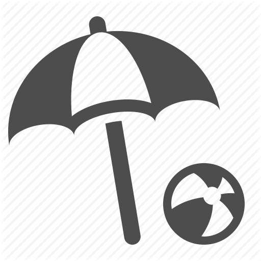 Beach, Beach Ball, Umbrella, Vacation Icon