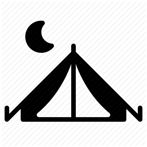 Adventure, C Camping, Night, Outdoor, Tent, Vacation Icon