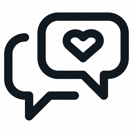 Chat, Heart, Love, Speaking, Valentine Icon
