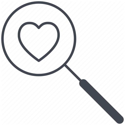 Love, Lovely, Magnifier, Valentine, Valentine's Day Icon
