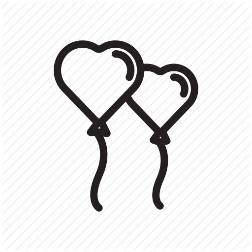 Ballons, Couple, Cute, Love, Romantic, Valentine, Valentine's Day Icon