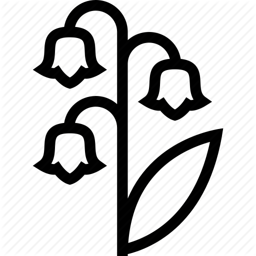 Flower, Lily Of The Valley, Line, Line Icon Icon