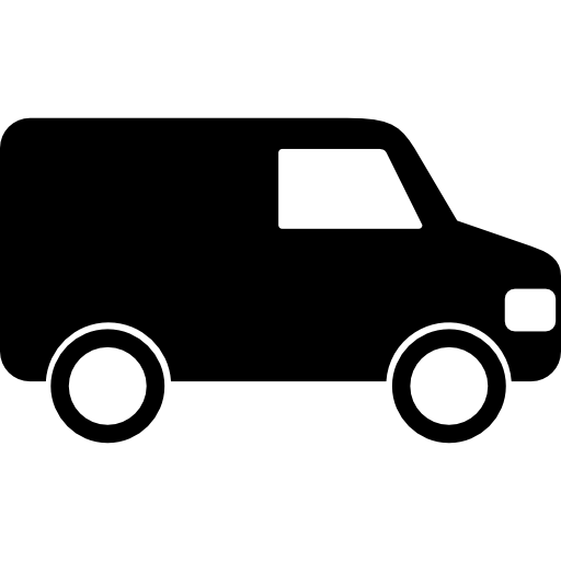 Van Black Side View Icons Free Download
