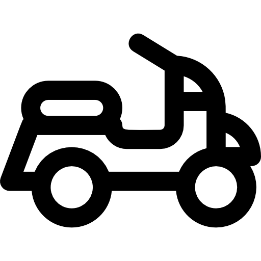 Scooter, Motorscooter, Motorbike, Motorcycle Icon