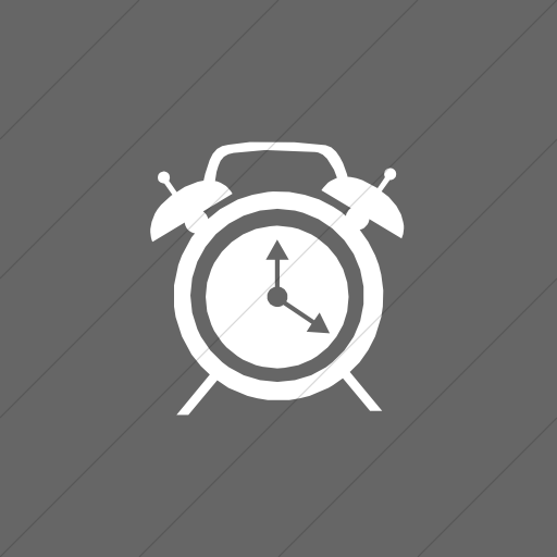 Flat Square White On Gray Classica Traditional Alarm