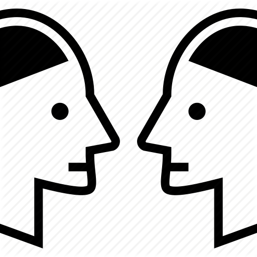 Communication, Discuss, Face, Head, Human, Talking, Versus Icon