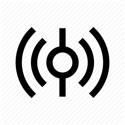Emitting, Frequency, Internet, Signal, Sound, Vibration, Waves Icon