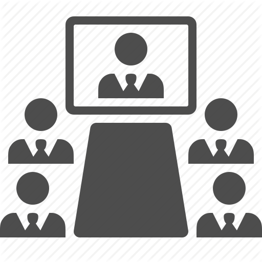 Business, Businessman, Conference, Meeting, Office, Screen, Video Icon