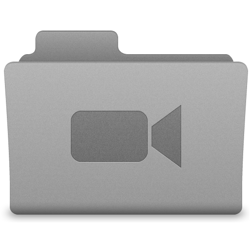 Grey Movies Folder Icon