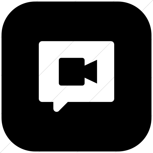 Flat Rounded Square White On Black Foundation Comment