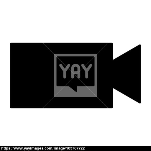 Video Camera The Black Color Icon Vector