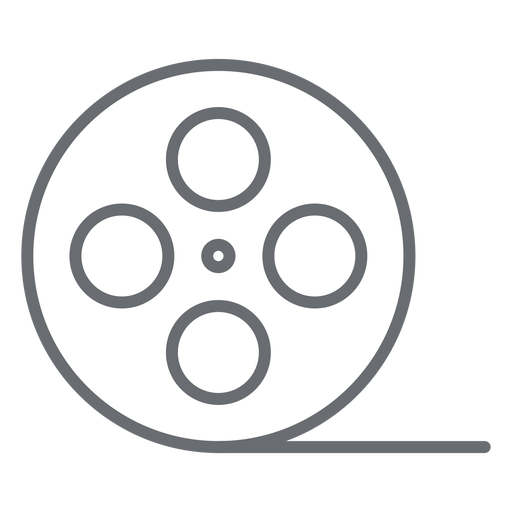 Video Tape Reel Stroke Icon