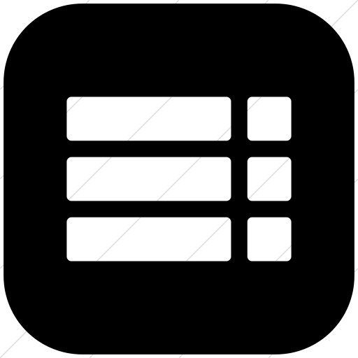 Flat Rounded Square White On Black Layouts Rounded