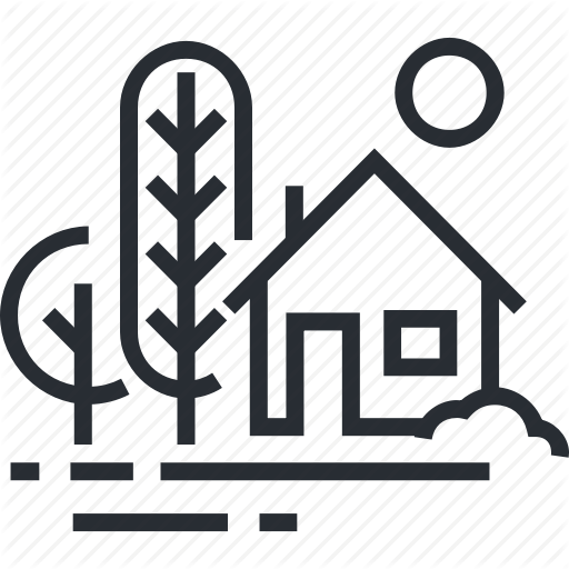 Line, Rural, Thin, Tourism, Travel, Vacation, Village Icon