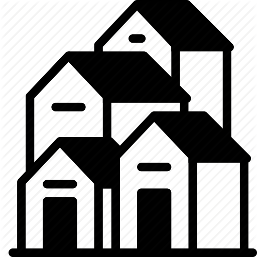 Building, City, Houses, Town, Village Icon