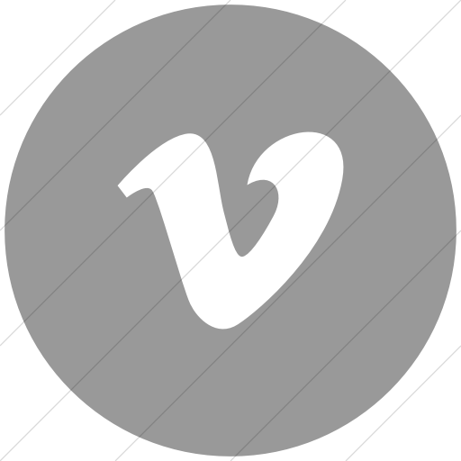 Flat Circle White On Light Gray Social Media Vimeo Icon