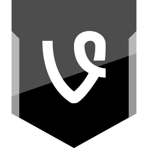 Vine Free Silver Shield Social Media Icon