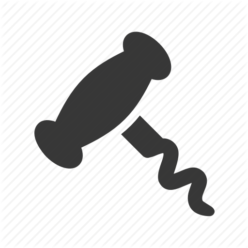 Corkscrew, France, Raw, Simple, Vineyard, Wine Icon