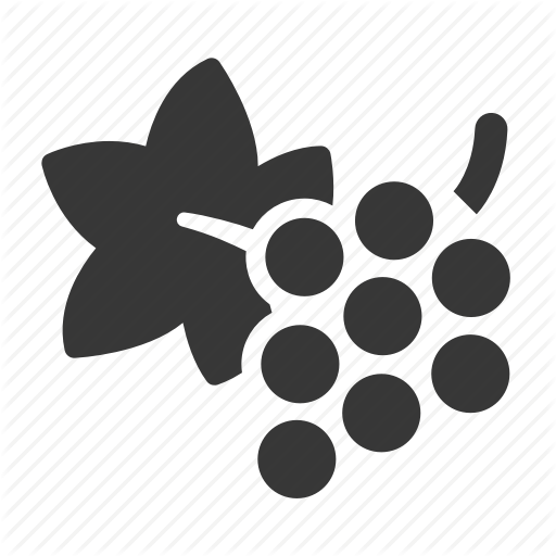 France, Grapes With Leaf, Raw, Simple, Vineyard, Wine, Wine Leaf Icon